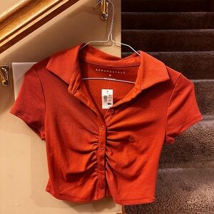 NEW Aeropostale Light Orange Crop Top